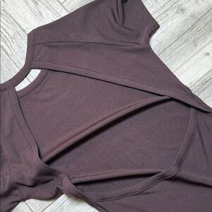 ASOS Chic Dark Brown Backless Maxi Dress